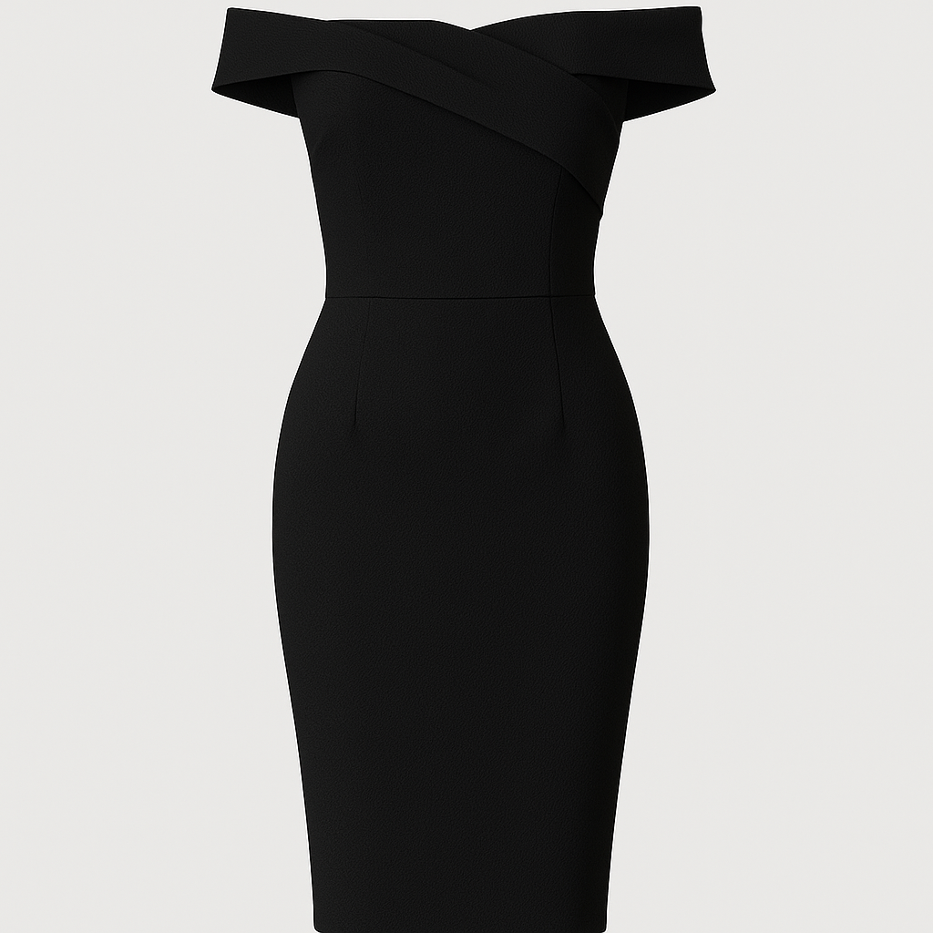 Meriva Off-Shoulder Kjole i Crepe