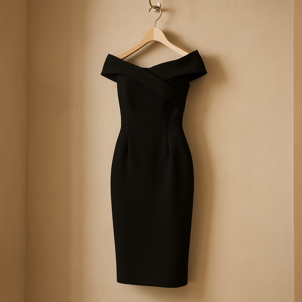 Meriva Off-Shoulder Kjole i Crepe