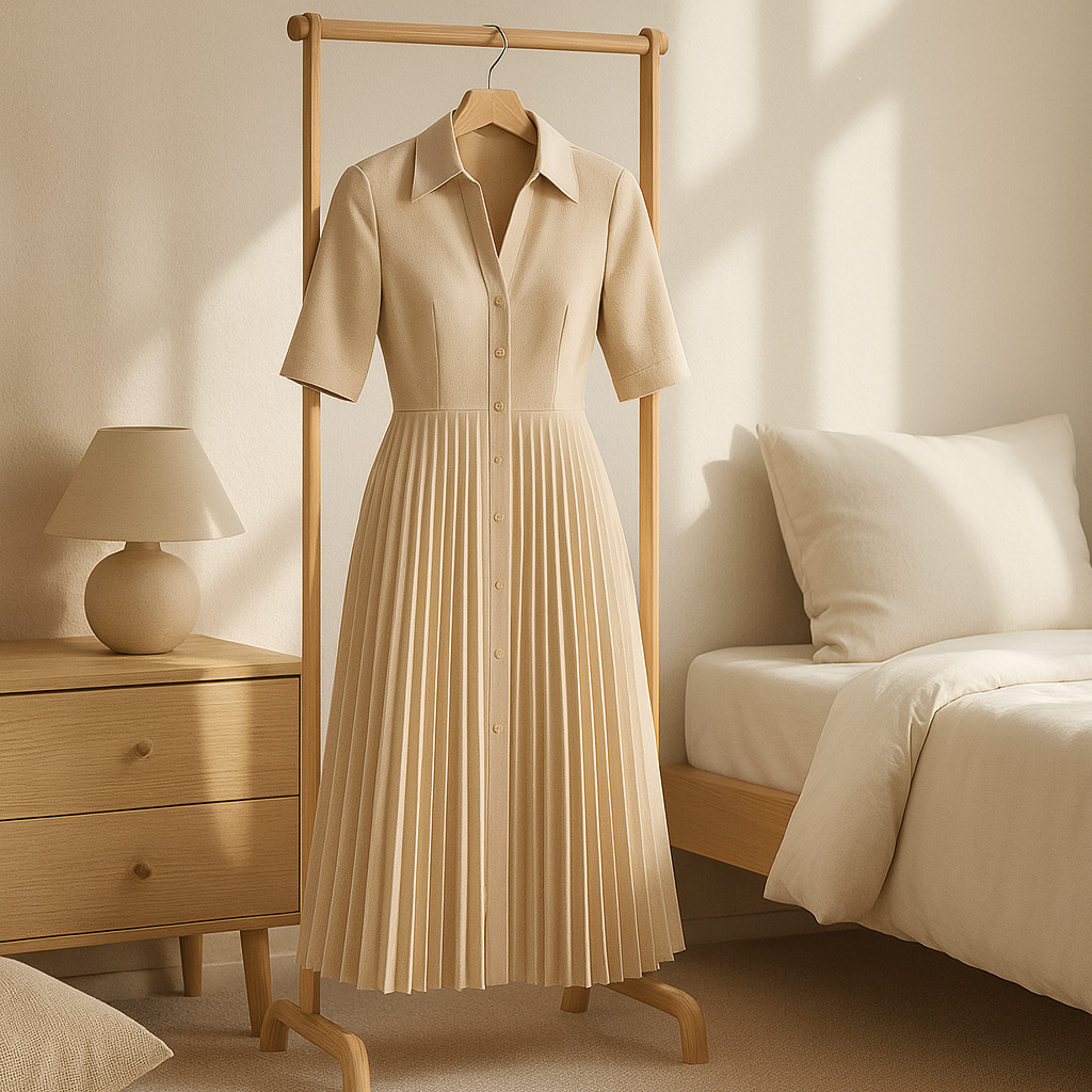 Arienna Kjole med Plissé Skørt