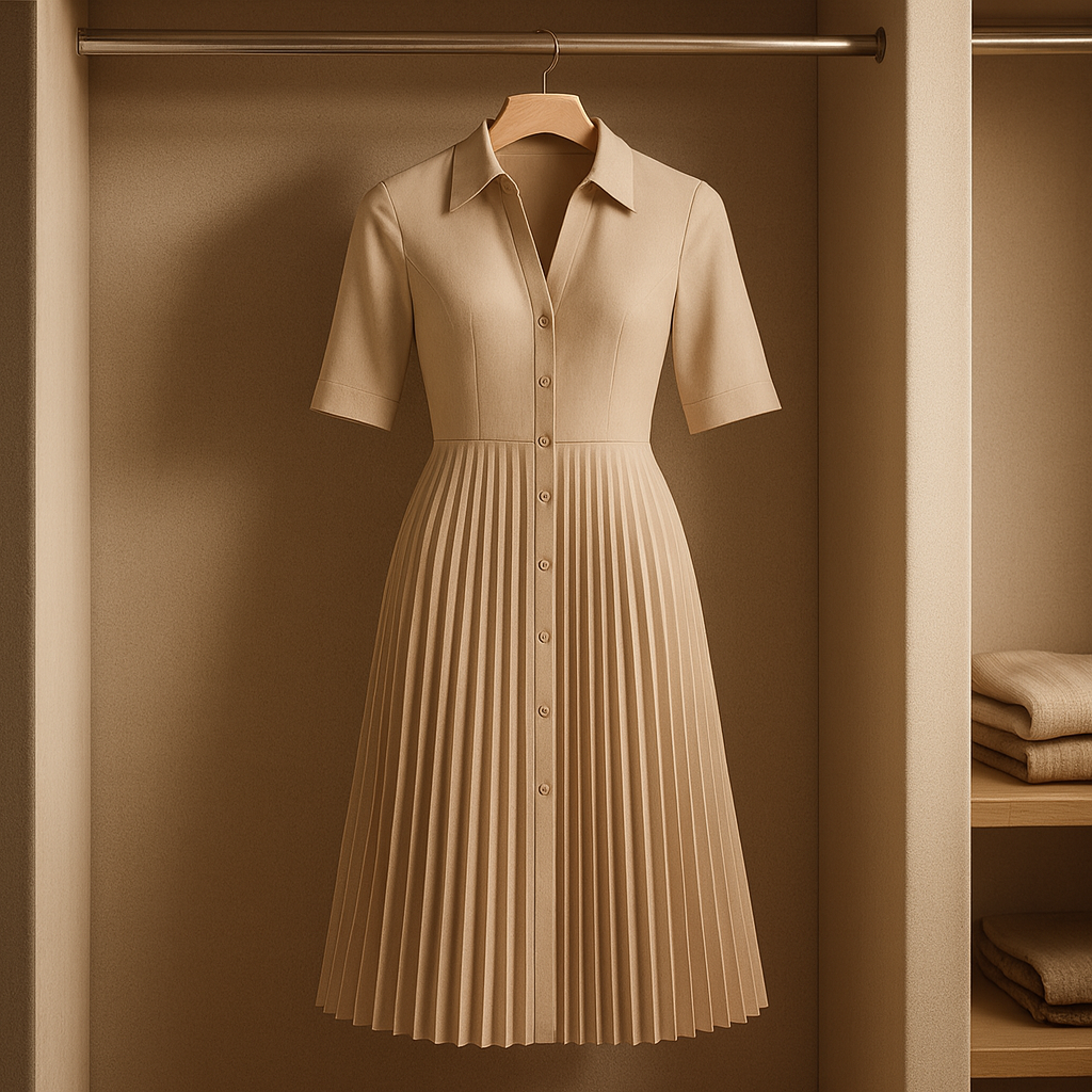 Arienna Kjole med Plissé Skørt