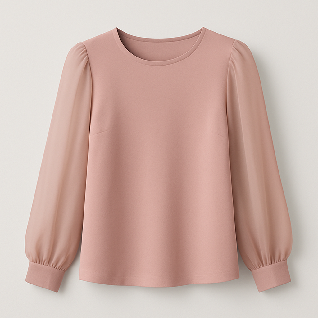 Marise Bluse med Chiffonærmer