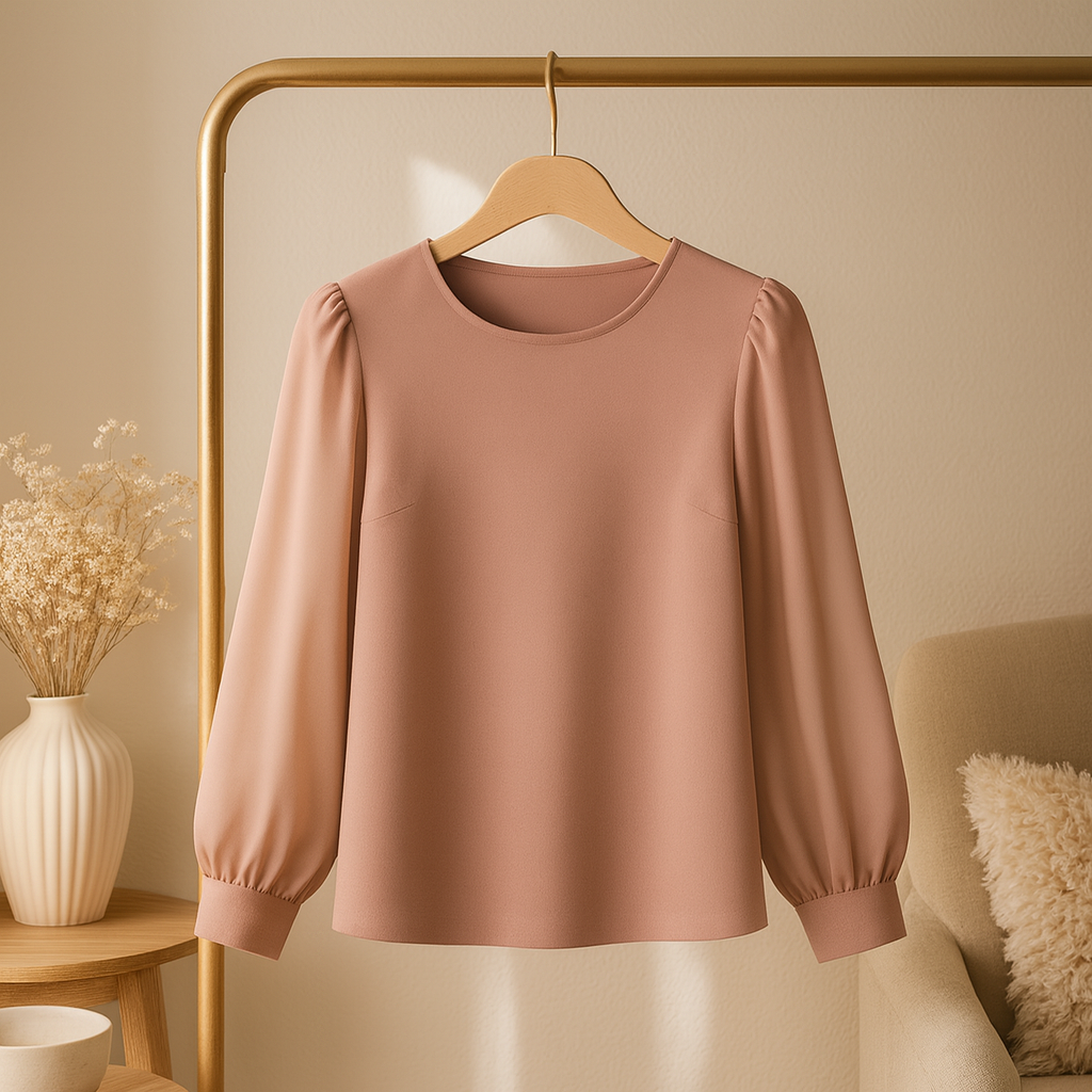 Marise Bluse med Chiffonærmer