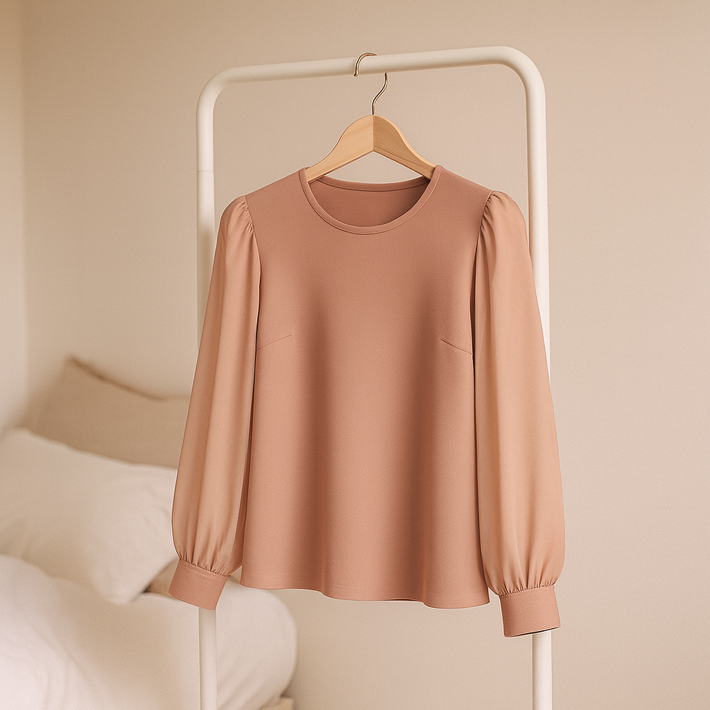 Marise Bluse med Chiffonærmer