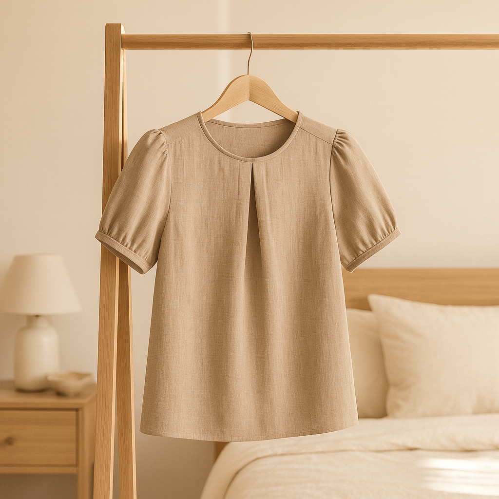 Auretta Bluse med Plisséfront