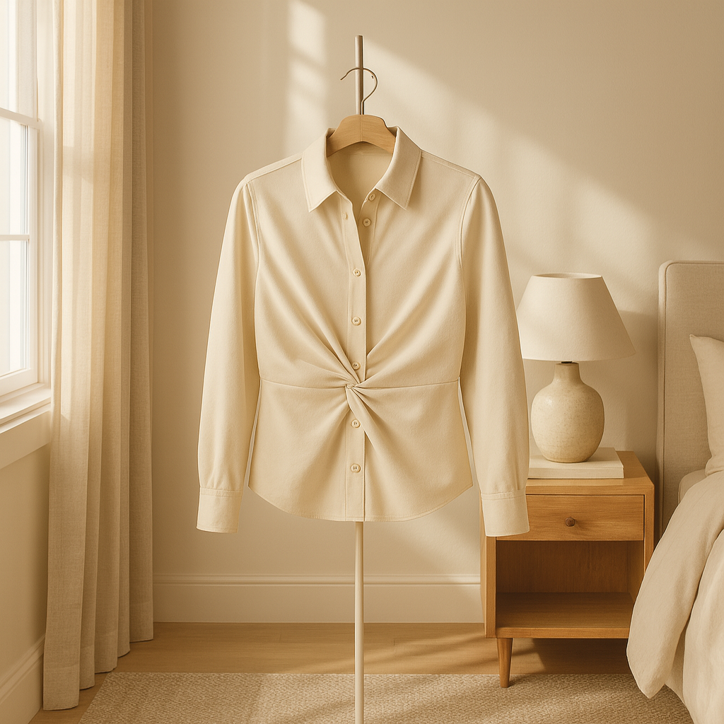 Norelle Bluse med Button-Twist Detalje