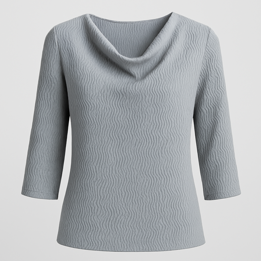 Velani Bluse med Ripple-Texture