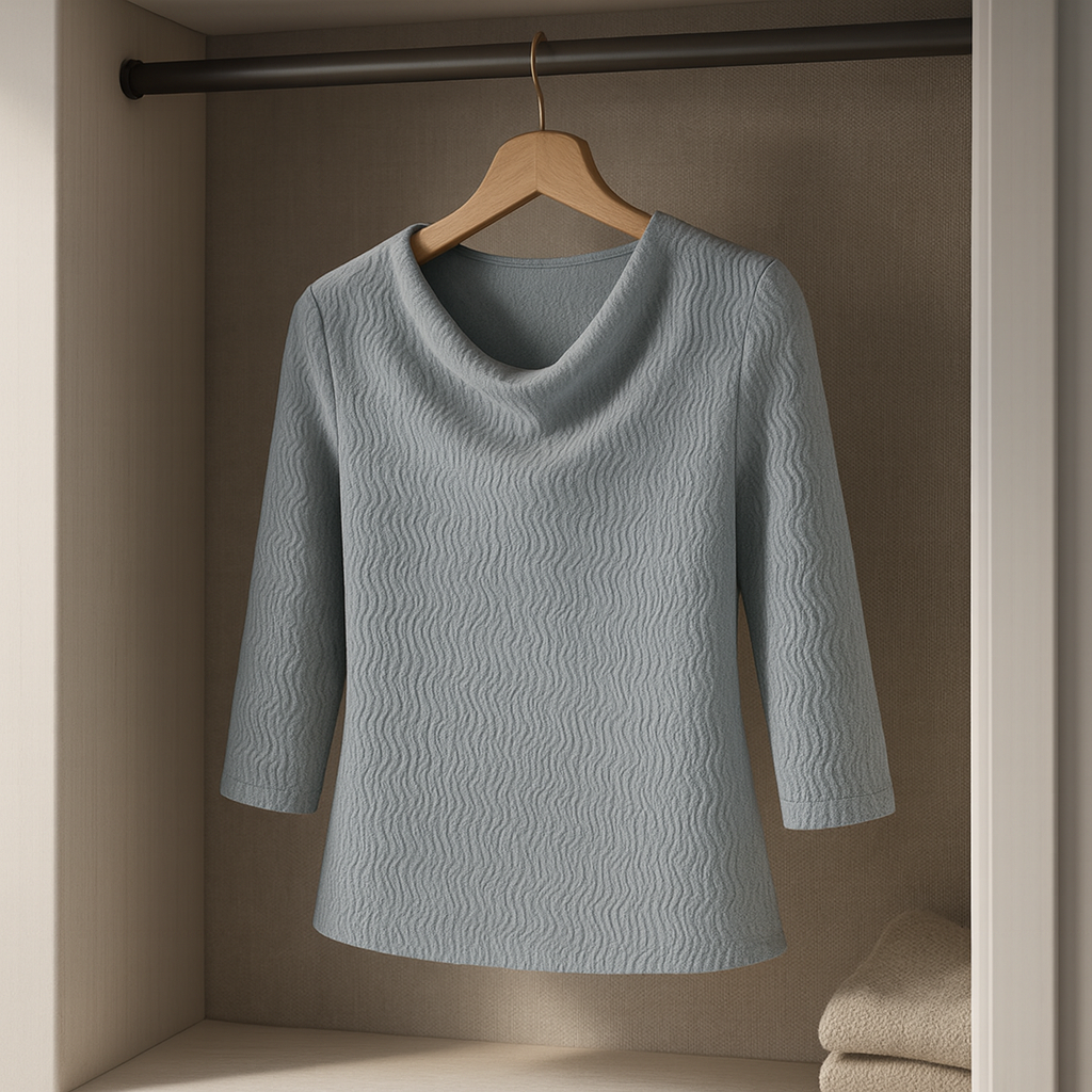 Velani Bluse med Ripple-Texture