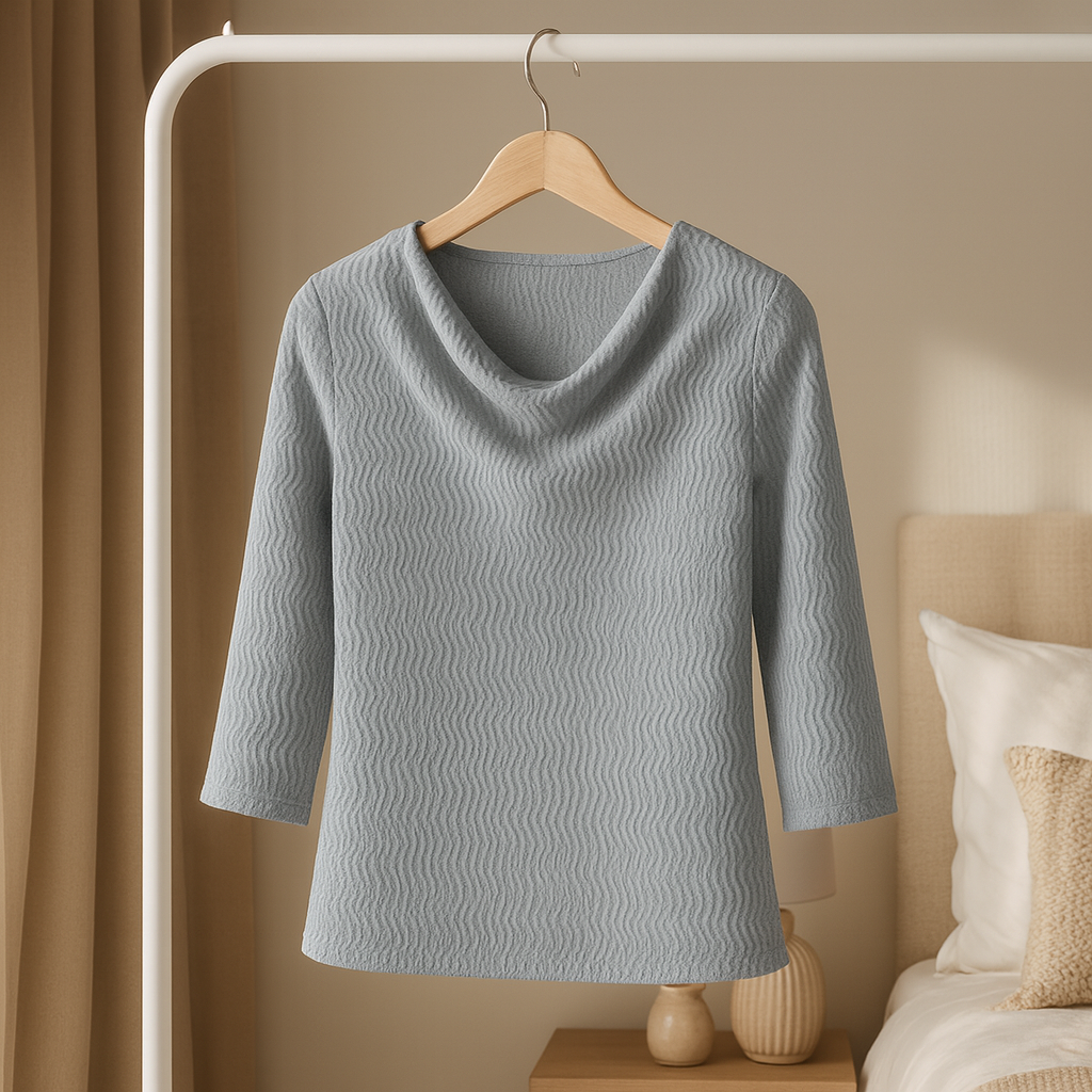 Velani Bluse med Ripple-Texture